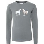 Horze Dětské triko s dlouhým rukávem Leighton šedé šedé – Zboží Dáma