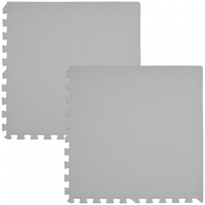 Divio Pěnový koberec MAXI COLOR 2 ks 62x62x1 cm světle šedý