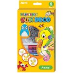 Barvy na sklo sada 6 barev 10,5 ml + 6 sklíček Zvířátka 6408 – Hledejceny.cz