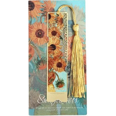 Camerazar Camerazar Elegantní kovová záložka do knihy s květinovým vzorem a třásněmi – Zboží Dáma