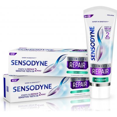 Sensodyne Clinical Repair Active Clean 2 x 75 ml – Hledejceny.cz