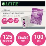 Laminovací kapsy Leitz - 54x86mm, 125 mic, čiré, 100 ks – Zboží Živě