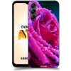 Pouzdro a kryt na mobilní telefon Samsung Pouzdro ACOVER Samsung Galaxy A14 LTE s motivem Rose