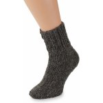 Wooline Ručně pletené ponožky 100% ovčí vlna černé