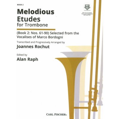 Melodious Etudes for Trombone 2 + Audio Online trombon pozoun