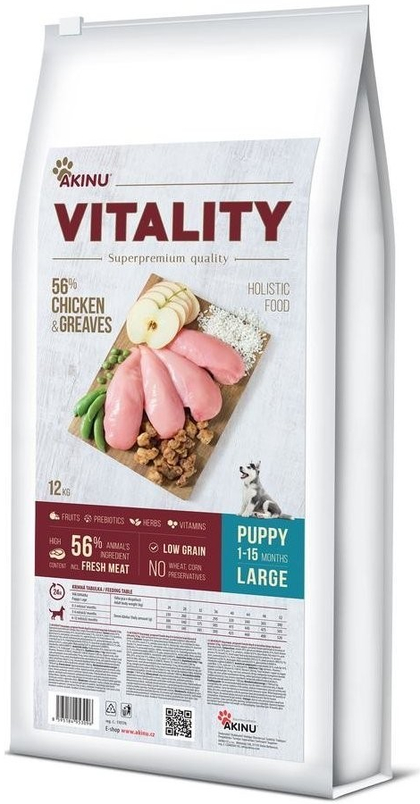 Akinu Vitality dog Puppy large chicken & fish 12 kg