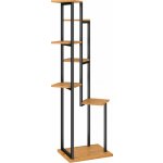 Outsunny 7patrový stojan na květiny 130 cm vysoký | světle hnědý – Sleviste.cz