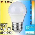 V-tac PRO SAMSUNG LED žárovka E27 G45 5,5W denní bílá – Zbozi.Blesk.cz