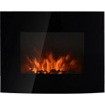 Homcom 900/1800 W nástěnný s časovačem dekorativní s dálkovým ovládáním 65 cm černý – Zboží Dáma