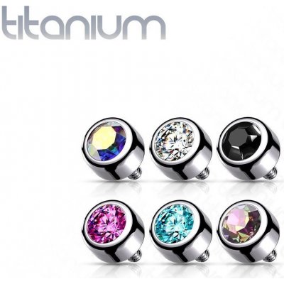 Šperky4U náhradní kamínek k dermálu titan TIT1089-04K – Hledejceny.cz