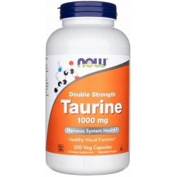 NOW Taurine Double strenght 1000mg 250 kapslí