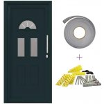 OMAXI Přední dveře Antracitová 110 x 210 cm PVC 787273 – Hledejceny.cz