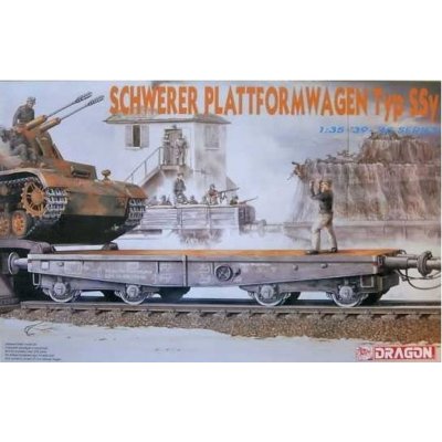 Dragon Model Kit vagón 6069 SCHWERER PLATTFORMWAGEN TYP SSY 1:35