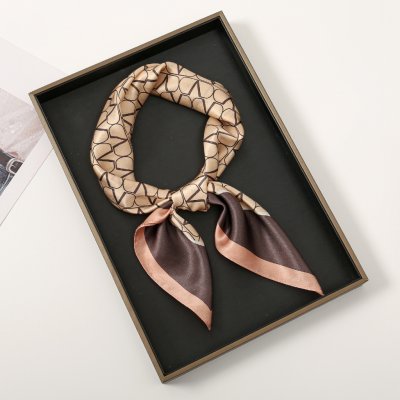 hedvábný šátek elegantní hnědý – Zboží Dáma
