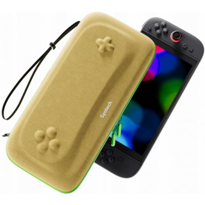 Mimd Pevné pouzdro a přepravní pouzdro Nintendo Switch 2 G11 béžové se zeleným zipem – Hledejceny.cz