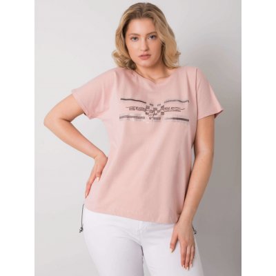 RELEVANCE dámské tričko s kamínkami rv-bz-6541.45p light pink – Zboží Mobilmania
