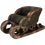 Clayre & Eef Vánoční dekorace zelené vintage sáně - 35*23*21 cm – Hledejceny.cz