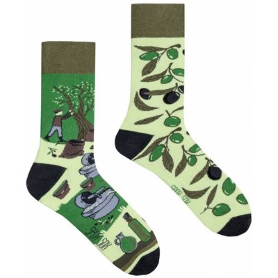 Spox Sox Veselé ponožky olivy