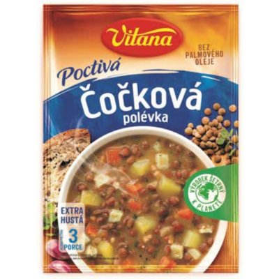 Vitana Poctivá instantní čočková polévka extra hustá, 127g