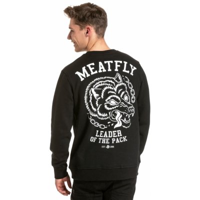 Meatfly mikina Leader Of The Pack Crewneck Black