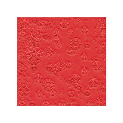 Paper design Ubrousky vytlačované červené 16 ks 33x33cm – Zboží Mobilmania