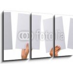 Obraz 3D třídílný - 90 x 50 cm - various blank cardboard různé prázdné lepenky – Zbozi.Blesk.cz