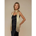 Classic Scarf slavnostní zlatá šála – Zboží Dáma