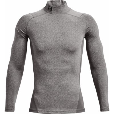 Under Armour ColdGear Armour Compression Mock LS Charcoal light heather – Zboží Mobilmania