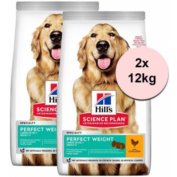 Hill’s Science Plan Adult Perfect Weight Large Chicken 2 x 12 kg