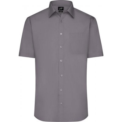 James & Nicholson pánská košile s krátkým rukávem JN680 ocelová