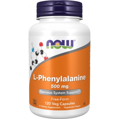 NOW FOODS L-Phenylalanine, 500 mg, 120 rostlinných kapslí