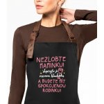 Kariban HobbyTriko Zástěra na vaření EXCLUSIVE Nezlobte maminku Černošedá – Hledejceny.cz