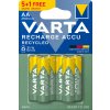 Baterie nabíjecí VARTA Recycled AA 2100 mAh 6ks 56816101476