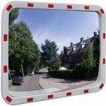 Dopravní Vypouklé Zrcadlo Obdélníkové S Odrazkami - 40 x 60 cm – Sleviste.cz