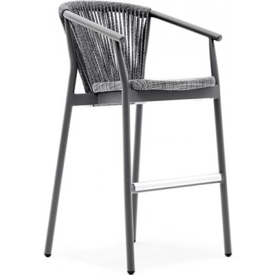 Varaschin Barové křeslo Smart, 61x61x109 cm, rám hliník, výplet textilen a lanko, bez sedáku – Hledejceny.cz