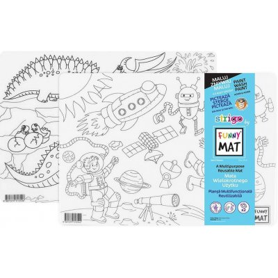 FUNNY MAT Funny Mat Podložka na kreslení Dino a vesmír + pastelky zdarma 491030 – Hledejceny.cz