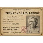 Bezvadary.cz | Průkaz nejlepší babičky s vlastní fotografií A5 21x15cm rp2 – Hledejceny.cz