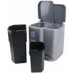 Curver ST2211421 DUO BIN 21 l stříbrný / černý – Zboží Dáma