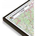 Excart Maps Moravskoslezský kraj - nástěnná mapa 135 x 90 cm Varianta: magnetická mapa, Provedení: černý rám – Hledejceny.cz