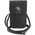 Guess PU 4G Peony Stripe Metal Logo taška na telefon Black – Hledejceny.cz