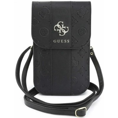 Guess PU 4G Peony Stripe Metal Logo taška na telefon Black – Hledejceny.cz