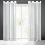 EUROFIRANY ZÁCLONA NA KROUŽCÍCH KELLY 140X250 CM BÍLÁ – Hledejceny.cz