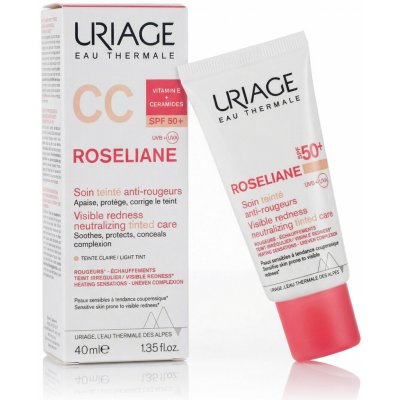 Uriage Roseliane CC Crème SPF50+ hydratační a ochranný krém 40 ml – Sleviste.cz