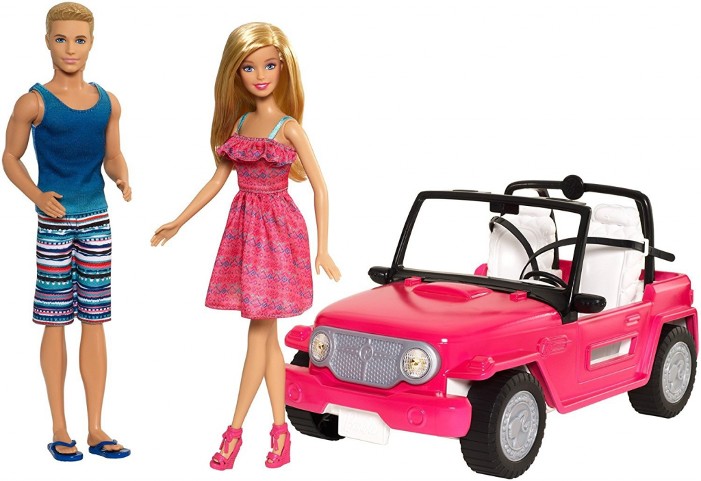 Specifikace Mattel CJD12 Barbie Beach auto Barbie panenka a Ken - Heureka.cz