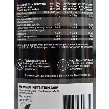 Mammut Nutrition Amino 3850 850 tablet
