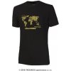 Pánské sportovní tričko Progress Barbar svět bambus tričko černá černá