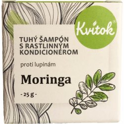 Kvítok tuhý šampon s kondicionérem proti lupům Moringa 25 g