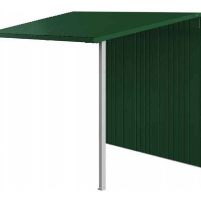 Biohort Postranní střecha Europa 2/3/4A, stříbrná metalíza s jednokřídlými dveřmi – Zboží Mobilmania