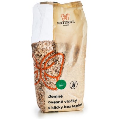 Natural Jihlava Vločky ovesné jemné s klíčky bez lepku 0,5 kg – Zboží Dáma