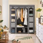 Songmics LSF03G 150 x 175 x 45 cm šedá – Sleviste.cz